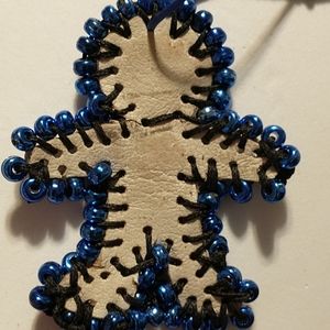 Ooak - Metallic Blue Boy purse charm
